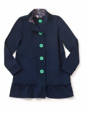 Matilda Jane "A Million Little Things" Button Up Knit Jacket Navy Blue-  Small